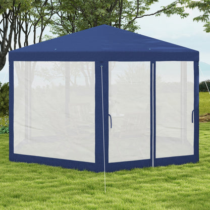 Outsunny 13' X 11' Outdoor Party Tent, Hexagon Sun Shade Shelter Canopy With Protective Mesh Screen