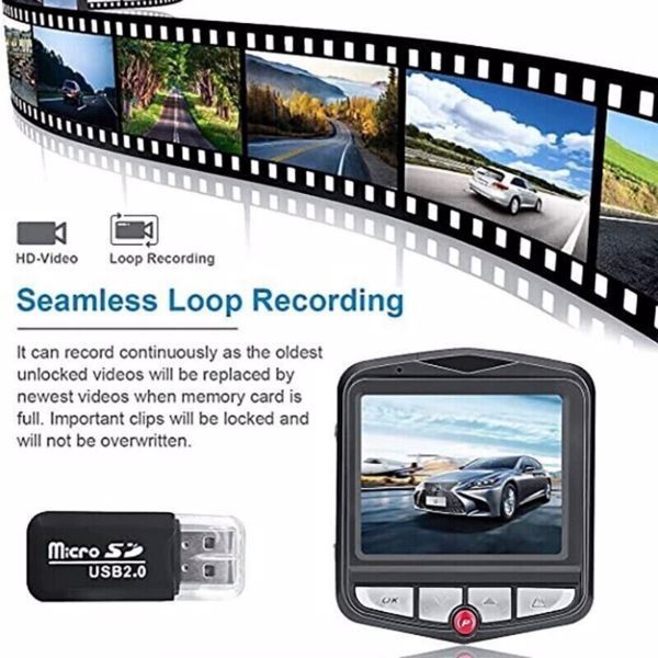 2.4 Inch Full HD 1080P Dash Cam Car DVR Front Camera Or Rear Camera Night Vision G Sensor ShopWithASmile.com
