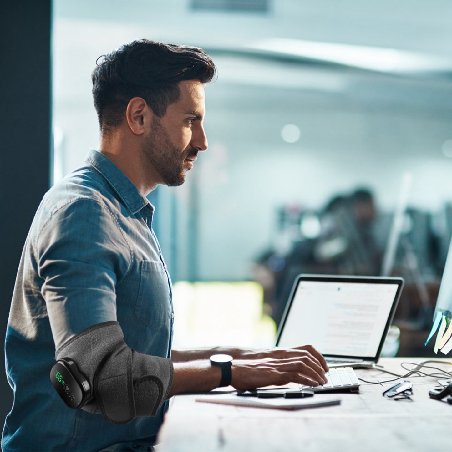 3-In-1 Heated Knee Massager Shoulder Heating Pads Elbow Brace With 3 Level Vibration And Heating Modes For Pain Stress Relief