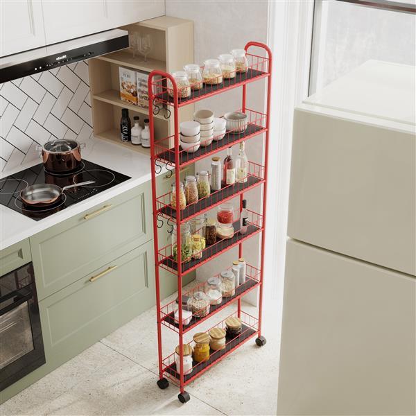Red 6-story Rolling Cart