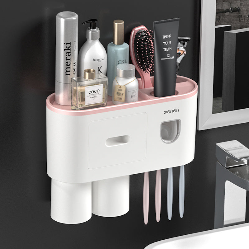 Integrated Multifunctional Toothbrush Rack With Toothpaste Squeezing Device ShopWithASmile7.com