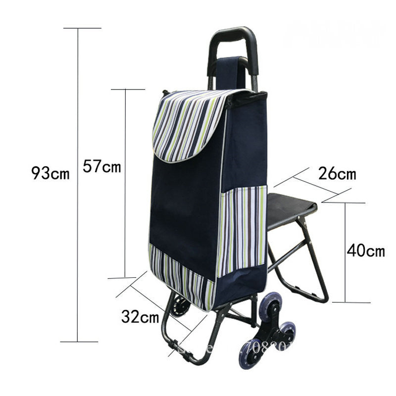 Climbing The Shopping Cart For The Elderly Can Sit And Buy