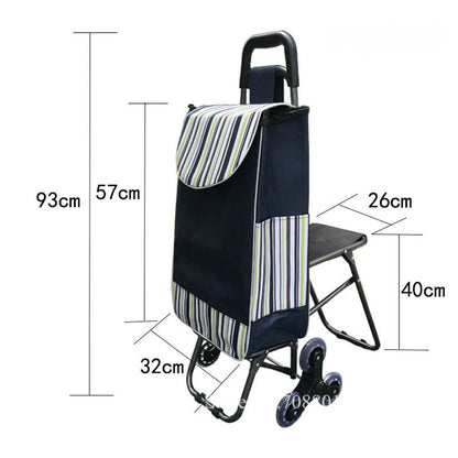 Climbing The Shopping Cart For The Elderly Can Sit And Buy