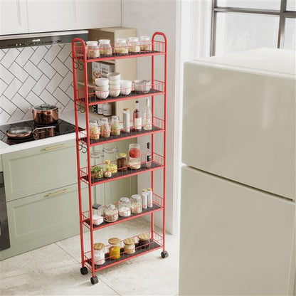 Red 6-story Rolling Cart