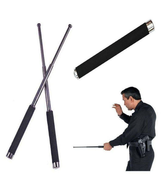 Versatile Alloy Steel Defense and Baseball Bat - 26 Inch Black ShopWithASmile.com