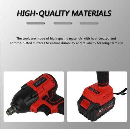 One Piece Portable 48V Cordless Impact Wrench, Cordless Drill Kit, Brushless Impact Wrench, Drill Kit With Batteries, Accessories And Toolkit For Car Tires, Electric Bikes, Garden Sheds