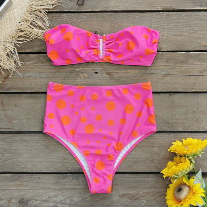 Women's Split Long-sleeved High-waist Swimsuit