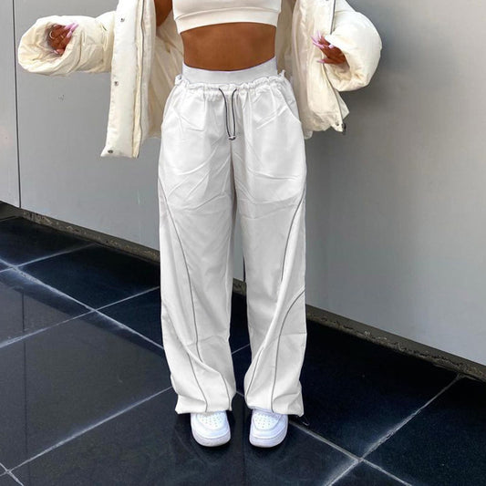 Stylish Vibrant High Waist Elastic Drawstring Lounge Pants