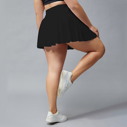 Plus Size Fitness Shorts Women's Anti-exposure Outdoor Tennis Skirt