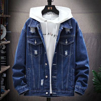 Youth Fall Denim Jacket Male Spring And Autumn Junior High School Students