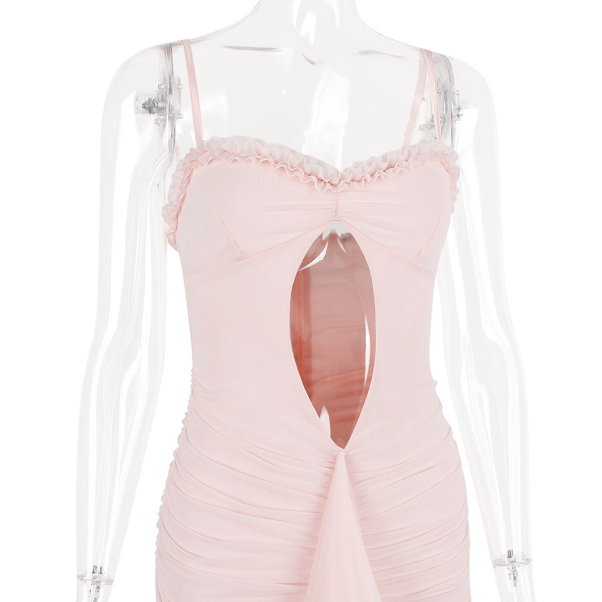 Spring Women's Mesh Hollow Navel-exposed Fishtail Skirt