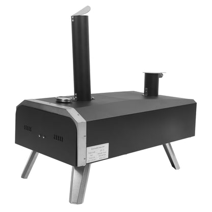 Outdoor Pizza Oven Wood Fired Maker Outside Stove 12in Portable Stainless Steel for Backyard ShopWithASmile.com