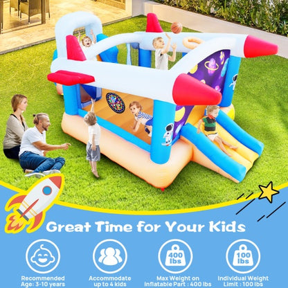 6 In 1 Outdoor Indoor Inflatable Bouncer For Kids Target Ball Basketball Slide With Blower ShopWithASmile7.com