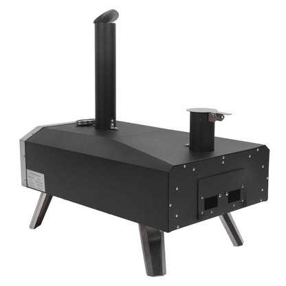 Outdoor Pizza Oven Wood Fired Maker Outside Stove 12in Portable Stainless Steel for Backyard ShopWithASmile.com