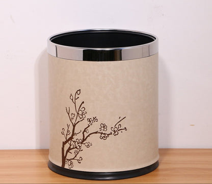 Hotel trash can fire home office double thickening creative coverless KTV room stainless steel storage bucket