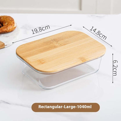 Household Fresh-keeping Glass Lunch Box Can Be Heated In Microwave Oven