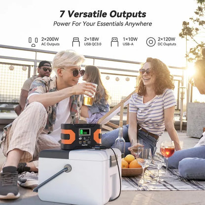 200W Peak Power Station, Flashfish CPAP Battery 166Wh 45000mAh Backup Power Pack 110V 150W Lithium Battery Pack Camping Solar Generator For CPAP Camping Home Emergency Power Supply