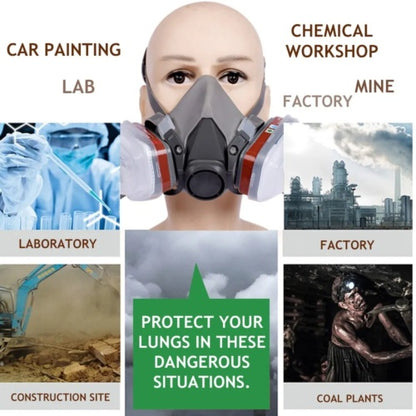 6200 Half Face Gas Mask Chemical Paint Spray Vapor Respirator ,Gas Mask Reusable