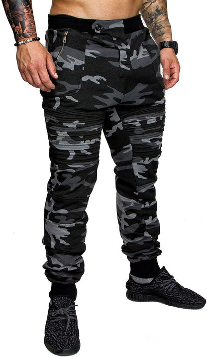 Printed fashion street trousers