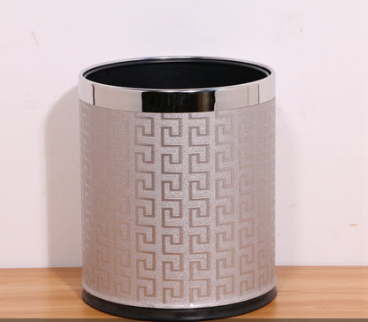Hotel trash can fire home office double thickening creative coverless KTV room stainless steel storage bucket