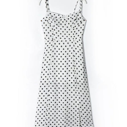 Women's Fashion Vintage Floral Print High Waist Dress