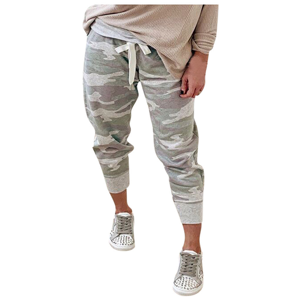 Camo print casual drawstring Jogger ShopWithASmile.com