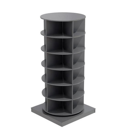 Grey 360 Rotating Shoe Cabinet 6 Layers