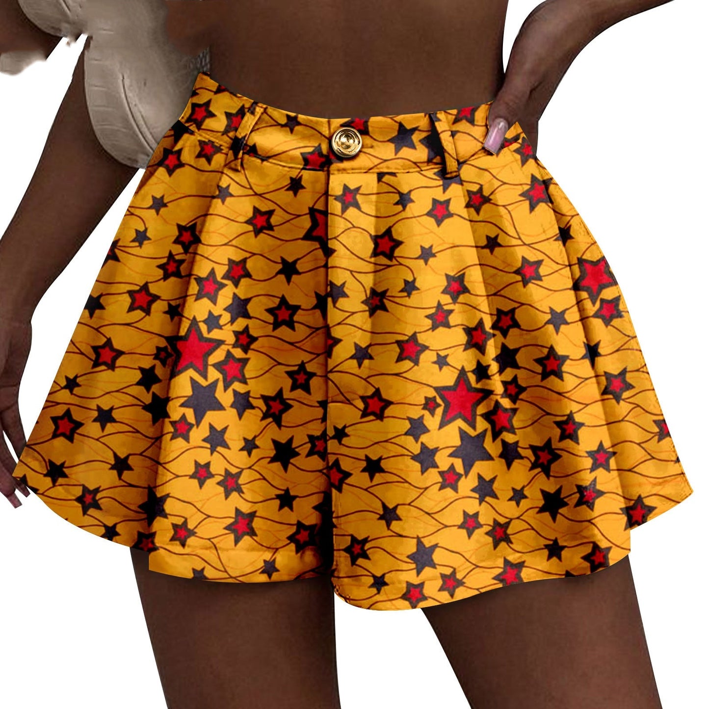 African Duplex Printing Batik Shorts ShopWithASmile7.com