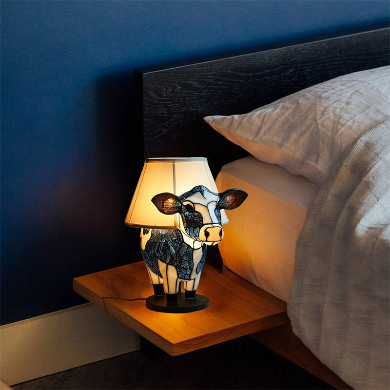 Beautiful Cow Table Lamp Bedside Table Lamp With USB Bedside Lamp For Living Room Bedroom Dormitory Bra Ornament ShopWithASmile7.com