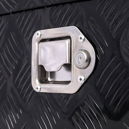 30inch Aluminum Tool Box,heavy Duty Truck Bed Tool Box,outdoor Trailer Pickup Storage Tool Box,RV Storage Organizer,underbody Box W  Lock Keys,black