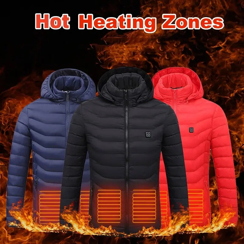 New Heated Jacket Coat USB Electric Jacket Cotton Coat Heater Thermal Clothing Heating Vest Men's Clothes Winter My Store
