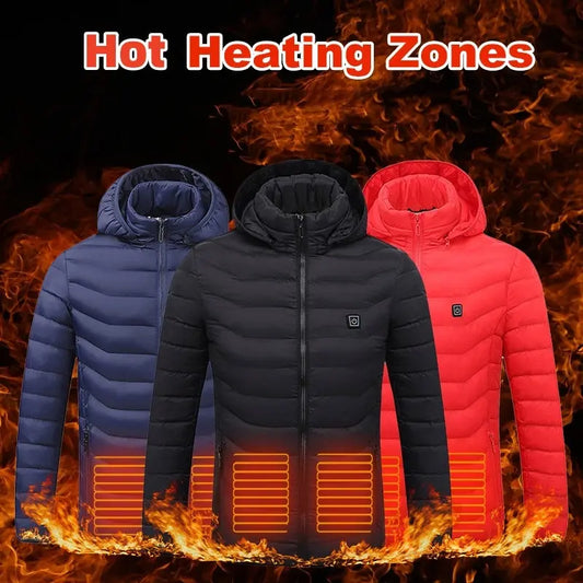 New Heated Jacket Coat USB Electric Jacket Cotton Coat Heater Thermal Clothing Heating Vest Men's Clothes Winter My Store