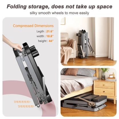 Extra Large Pilates Reformer - Multi-functional Home Fitness Equipment, 395lbs Capacity, With Dynamic Resistance Cords And Aerobic Rebounder, Improves Posture, Builds Strength, Reduces Stress, Black