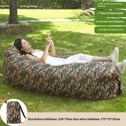 Camping Air Folding Lunch Break Net Celebrity Inflatable Mattress Lazy Sofa Recliner Single Portable Outdoor
