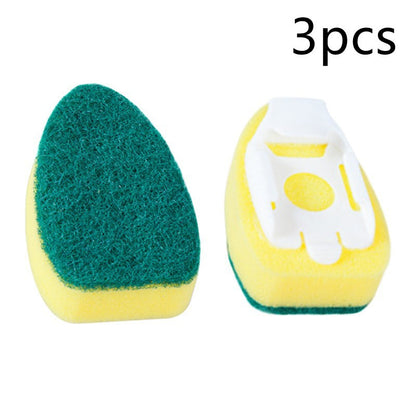 Automatic Liquid Filling Long Handle Sponge Cleaning Brush Kitchen Artifact