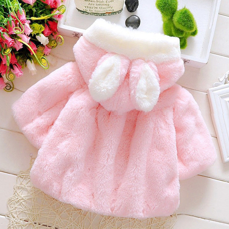 Samantha Rabbit Hood Coat ShopWithASmile.com