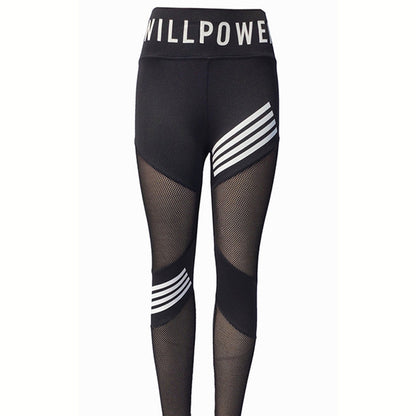 Hips and high waist mesh yoga pants