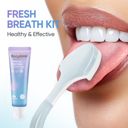 Bodyaccel Tongue Cleansing Gel Tongue Gel Tongue Brush Tongue Coating Clean  Breath Plant Extraction Formula No Preservatives Qinshuang Ice Peach Packs Of Two. ShopWithASmile7.com