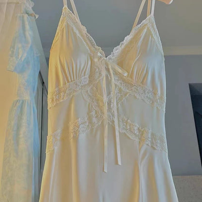 Autumn French Vintage Lace Lace Sexy Nightgown