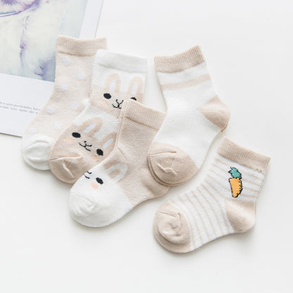 Cotton breathable male and female baby socks ShopWithASmile7.com