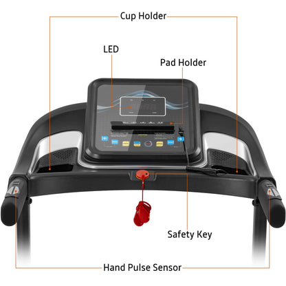 Compact Easy Folding Treadmill Motorized Running Jogging Machine Audio Speaker ShopWithASmile7.com