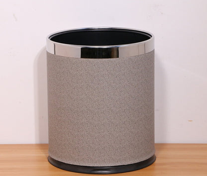 Hotel trash can fire home office double thickening creative coverless KTV room stainless steel storage bucket