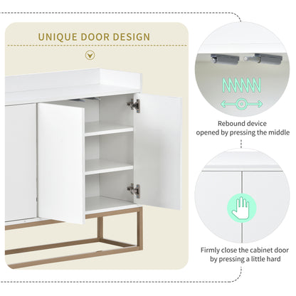 Modern Sideboard Elegant Buffet Cabinet - White