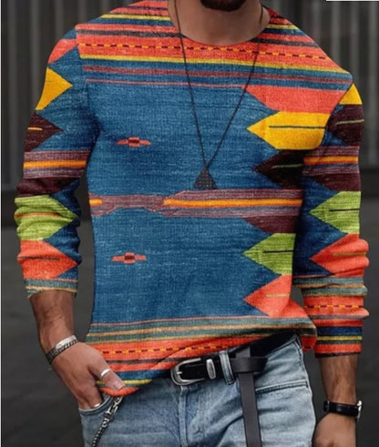 Casual Long Sleeve Animal Skull Men's Print T-Shirt ShopWithASmile7.com