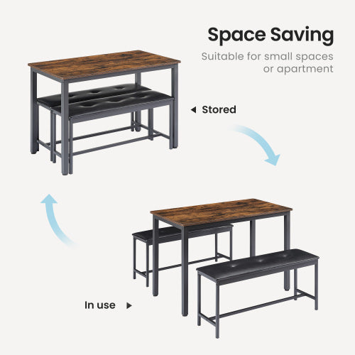 Dining Table Set, Industrial Style Dining Table And Kitchen Chairs ShopWithASmile.com
