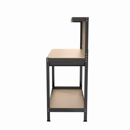 Tool Storage Workshop Table With Drawers And Pegboard