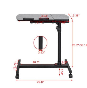 Four Wheel All Black Household Multifunctional Lifting Computer Desk ShopWithASmile7.com