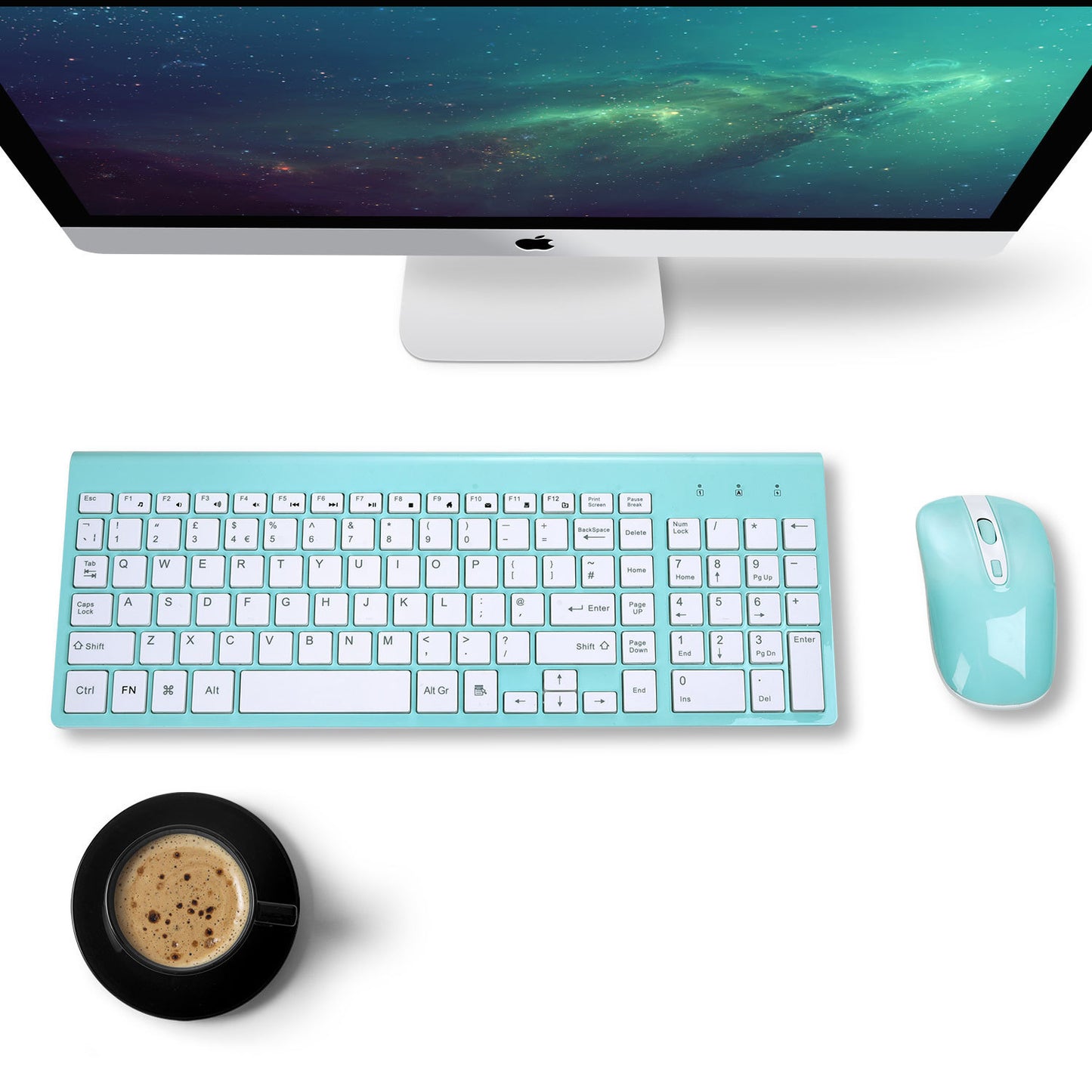Sleek 2.4G Wireless Keyboard and Mouse Combo for Desktop and Laptop Use ShopWithASmile.com
