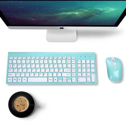 Sleek 2.4G Wireless Keyboard and Mouse Combo for Desktop and Laptop Use ShopWithASmile.com