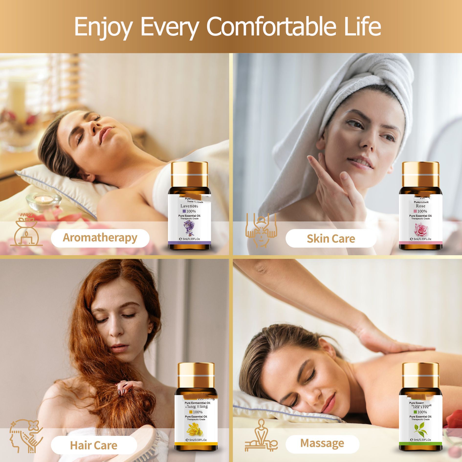 Fashion Natural Essential Oil Spa Set ShopWithASmile7.com